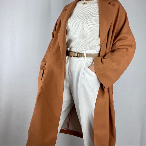 ASN tan trench coat small - Picture 2 of 10